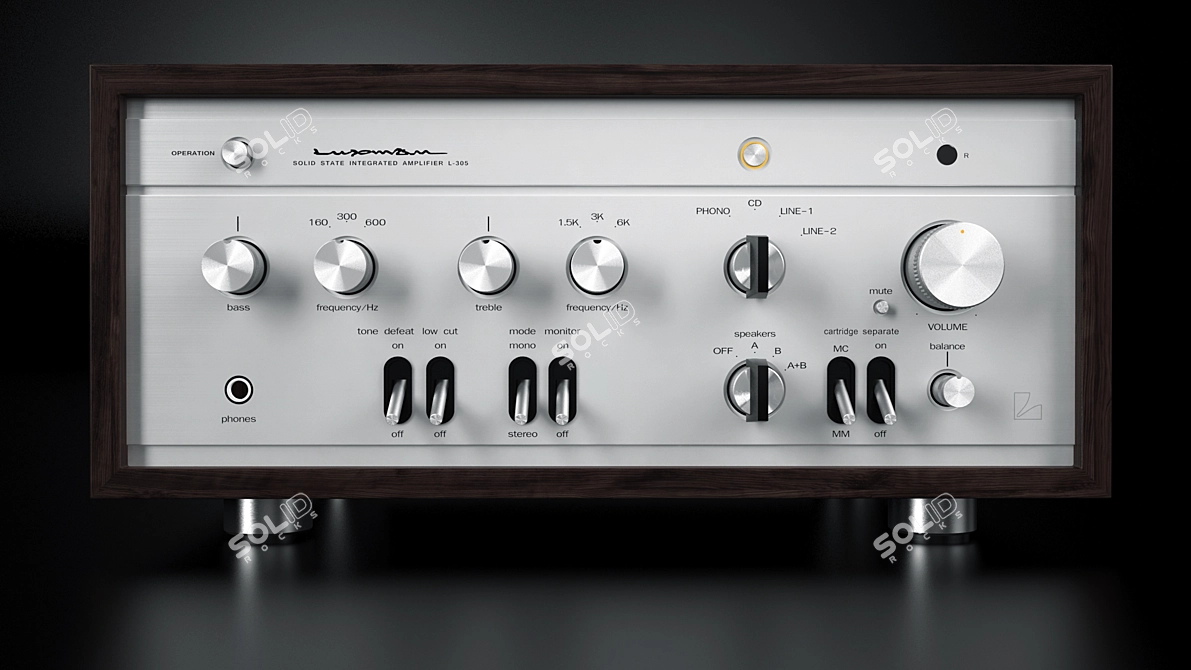 Luxman L-305 Hybrid Tube Preamplifier 3D model image 1