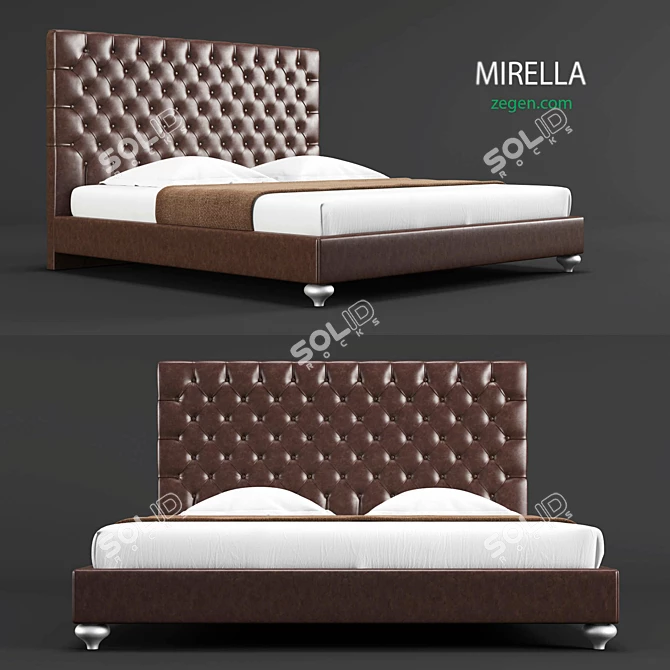 Title: Mirella Capito Bed 3D model image 1