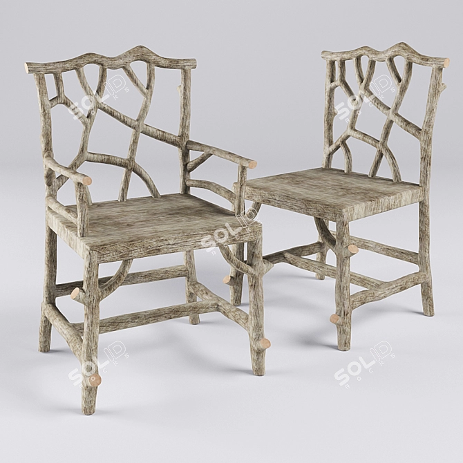 Surrey Chair - Elegant and Versatile 3D model image 1