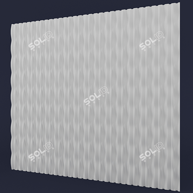 Wave Panel: Elegant and Spacious 3D model image 1