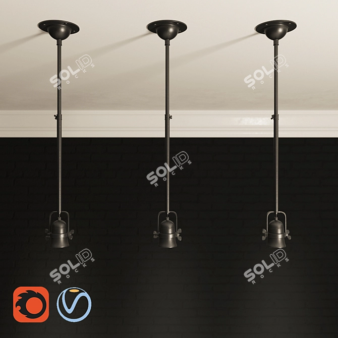Robers HL2621 Ceiling Light Fixture 3D model image 1