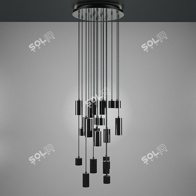 Contemporary Ceiling Light 3D model image 1