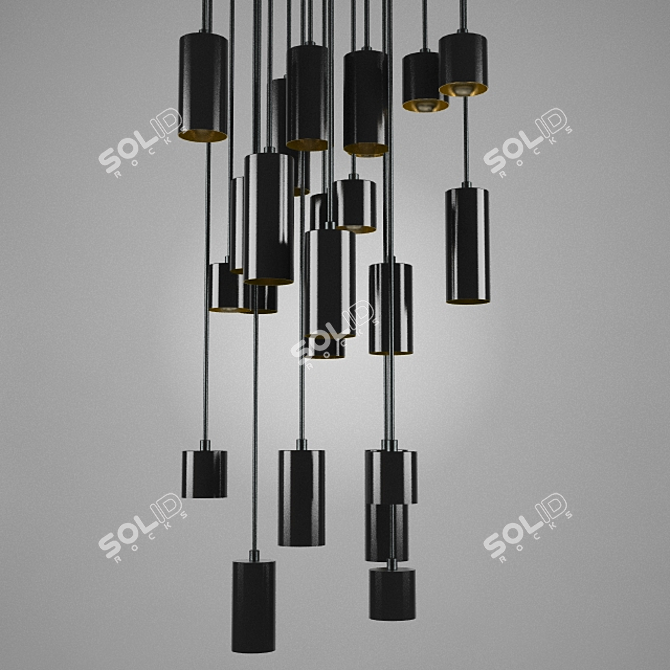 Contemporary Ceiling Light 3D model image 3