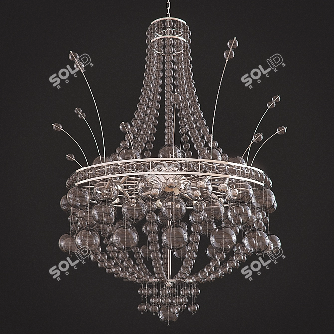 Elegant IPE Cavalli Glass Chandelier 3D model image 2