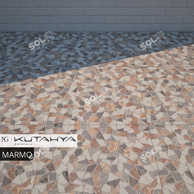 Kutahya Seramik Marmo: Elegant Floor Tiles 3D model image 2
