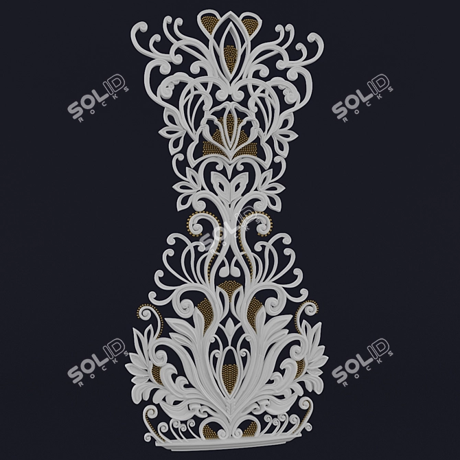 Elegant Pattern Pitcher 3D model image 2