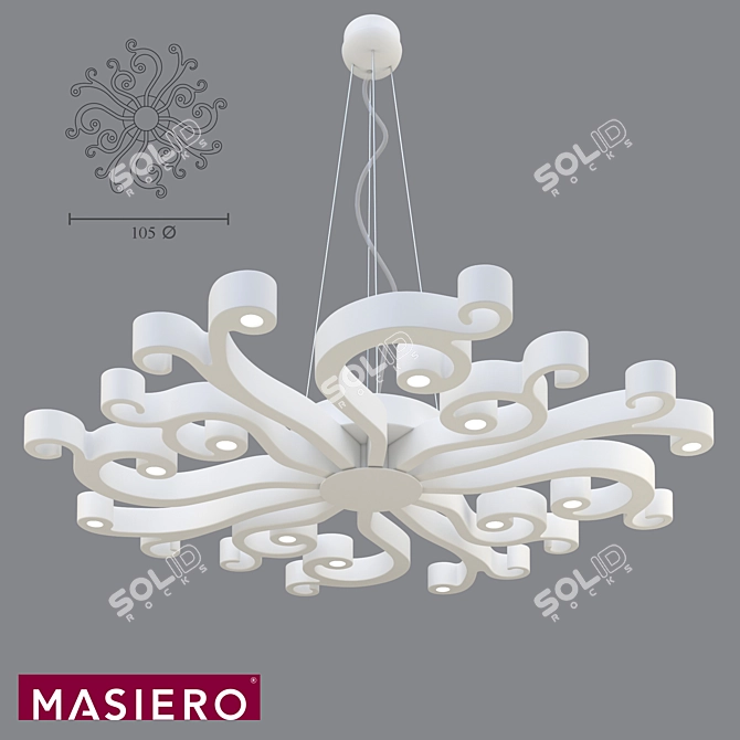 Elegant Masiero Virgo Pendant 3D model image 1