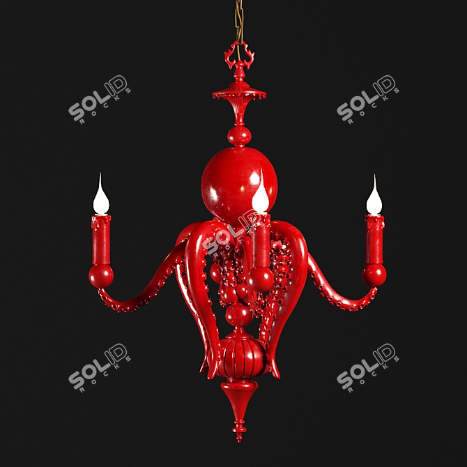 Elegant Octopus Chandelier: Adam Wallacavage 3D model image 1