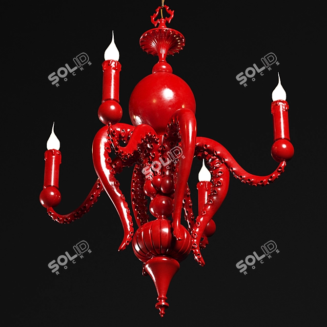 Elegant Octopus Chandelier: Adam Wallacavage 3D model image 2