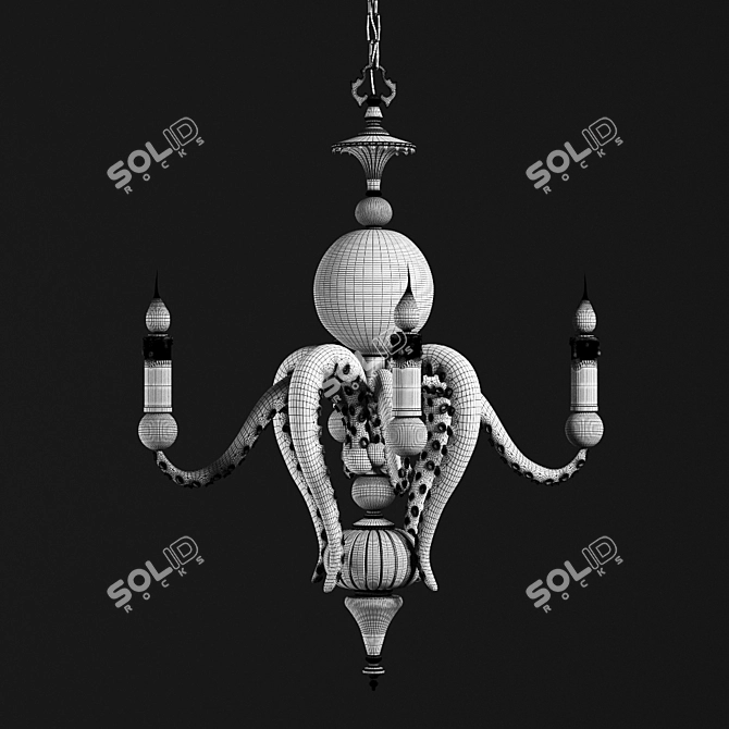 Elegant Octopus Chandelier: Adam Wallacavage 3D model image 3