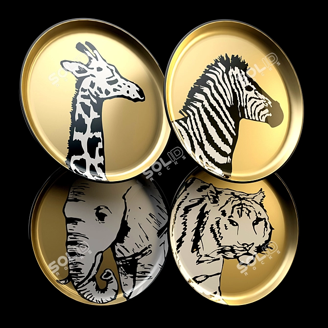 Animalia Plates by Jonathan Adler 3D model image 1