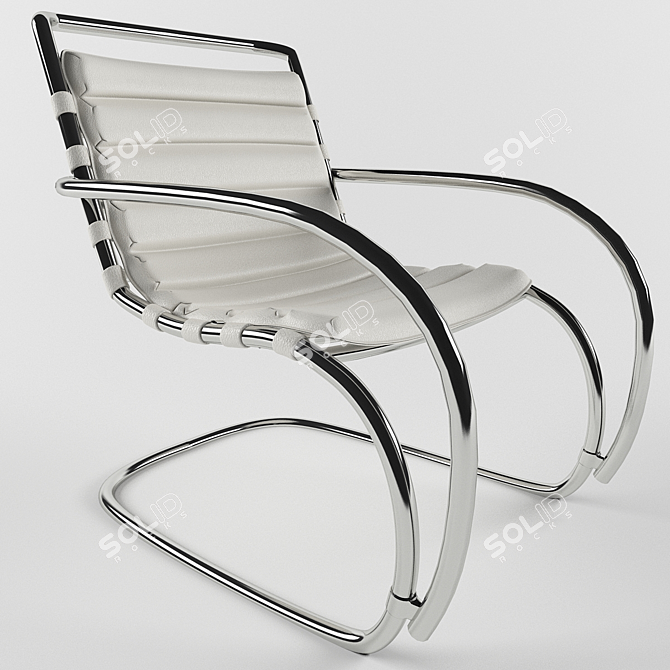 Rocking Leather Armchair 3D model image 1