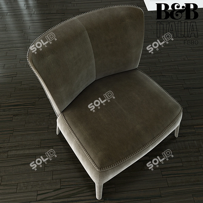 FEBO Low Chair by B&B Italia: Timeless Elegance 3D model image 2