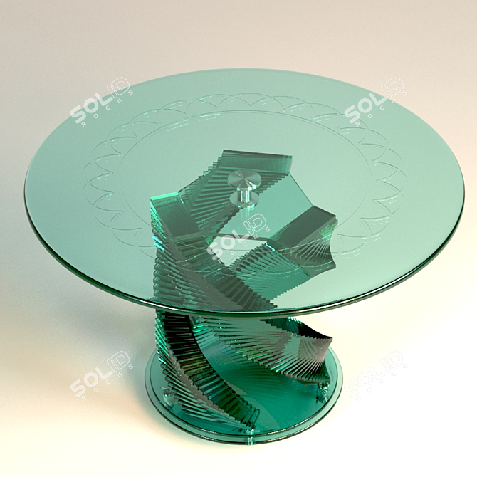 Modern Glass Table: Stylish & Luxurious 3D model image 2