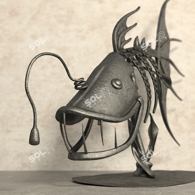 Deepwater Anglerfish Sculpture 3D model image 2