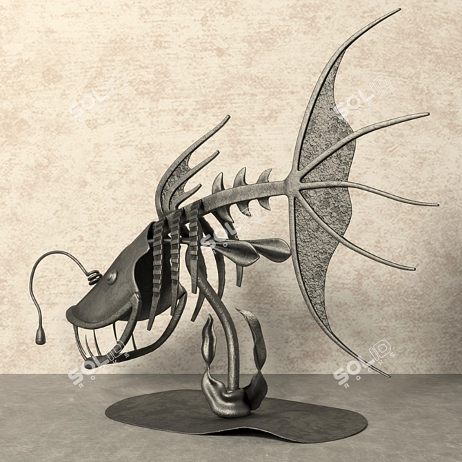 Deepwater Anglerfish Sculpture 3D model image 3