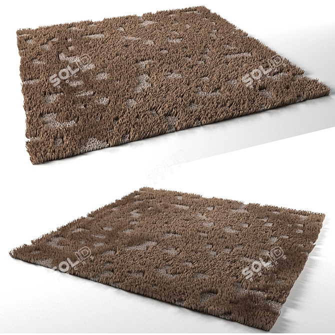 Cozy Hair-Fur Fluffy Rug 3D model image 2