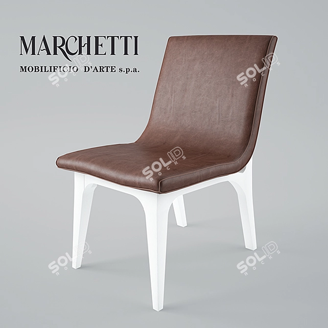 Elegant MARCHETTI Chair MM625 3D model image 1
