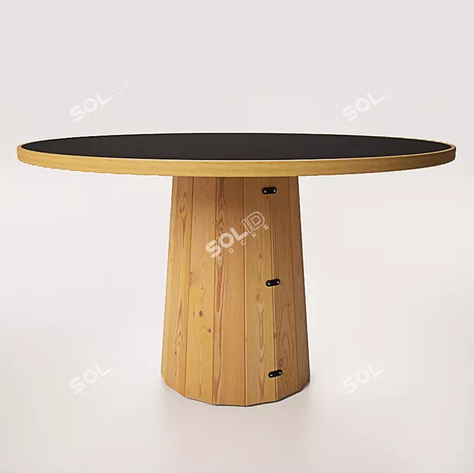 Modern Bodhi Container Table with Linoak Top 3D model image 1