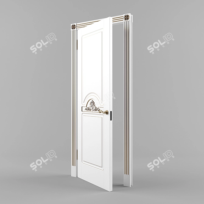 Elegant K-77GB Model Door 3D model image 3