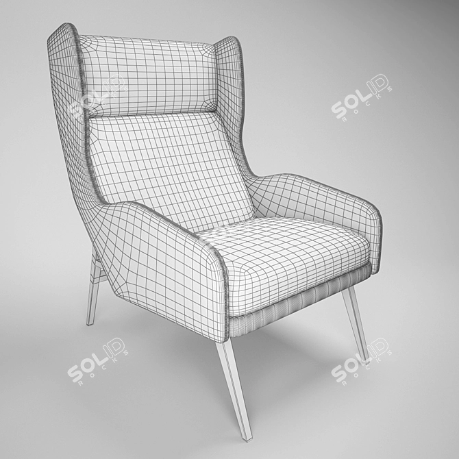 Modern Armchair "AMSTRONG 3D model image 3