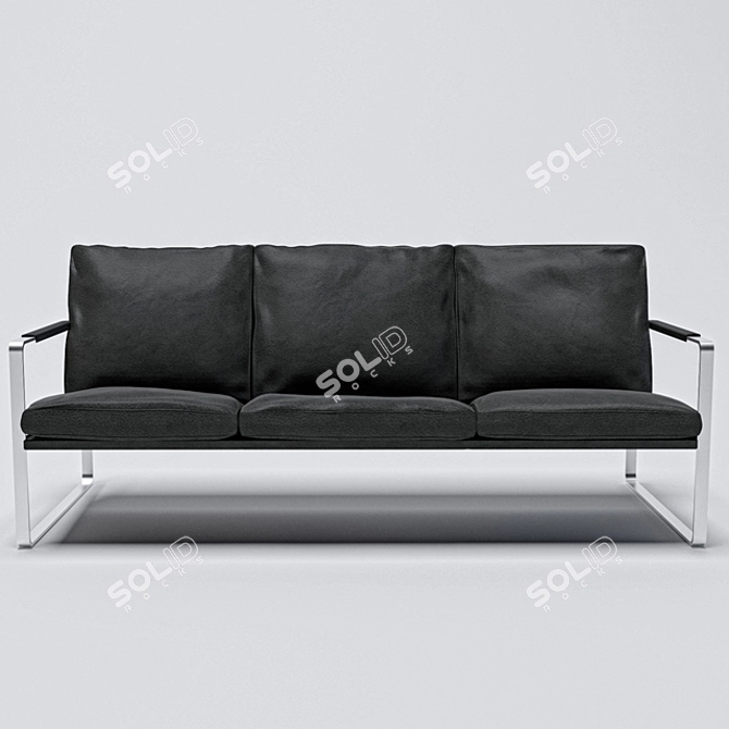 Fabricius: Sleek and Stylish 3-Seater Sofa 3D model image 1