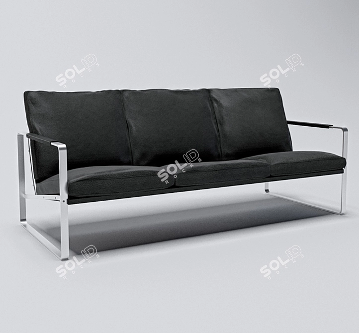 Fabricius: Sleek and Stylish 3-Seater Sofa 3D model image 2