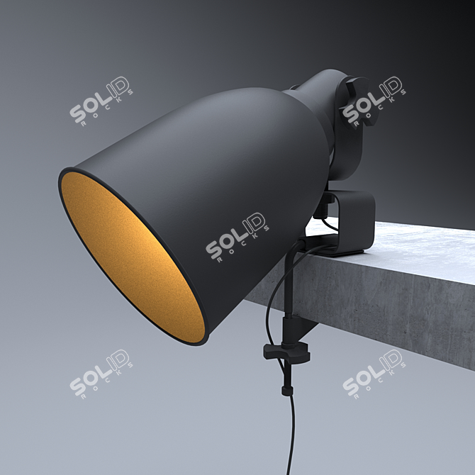 Sleek Steel Pendant Lamps 3D model image 2