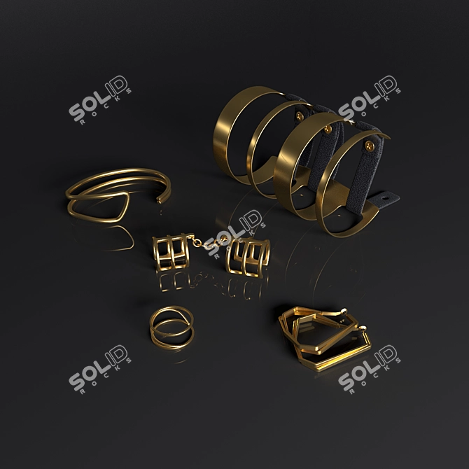 Elegant Jewellery Set 3D model image 1