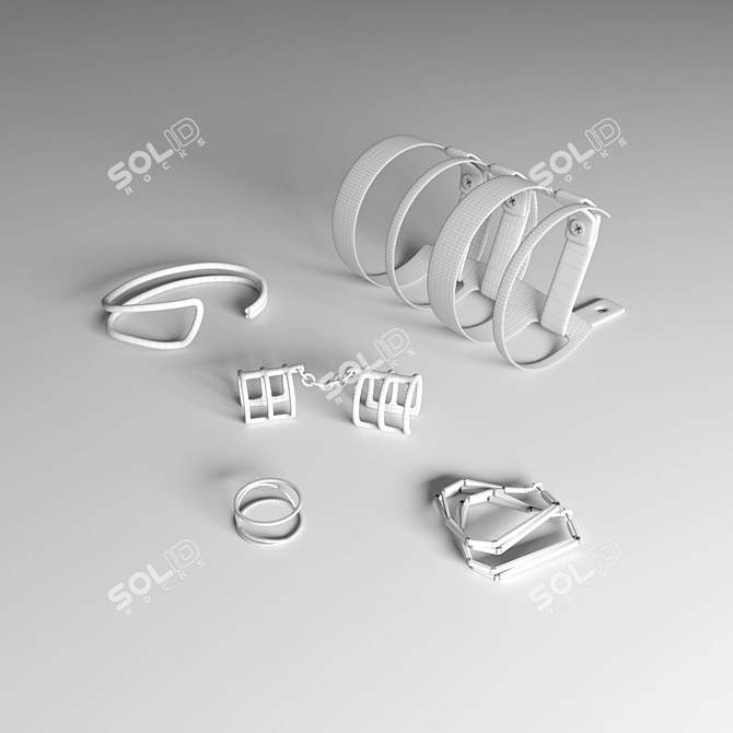 Elegant Jewellery Set 3D model image 2