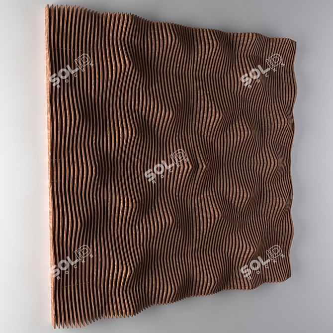 Versatile Decorative Wood Panel 3D model image 2