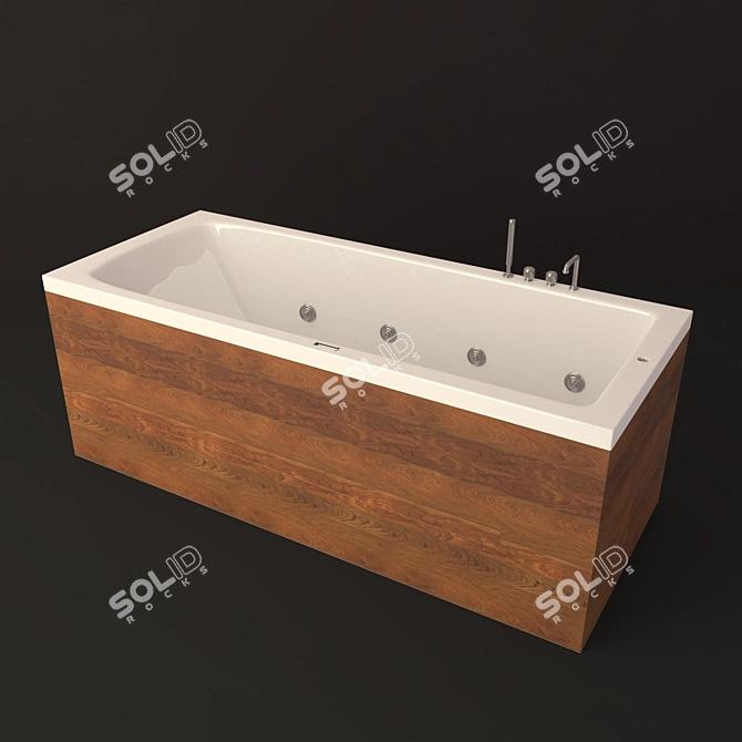 Elegant HAFRO EVA Bathtub 3D model image 1