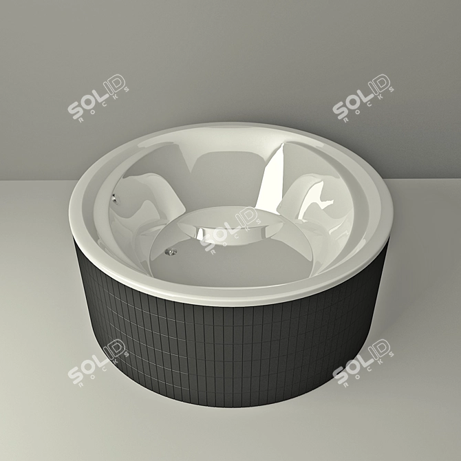 Luxury Villeroy & Boch Aqualoop Bathtub 3D model image 1