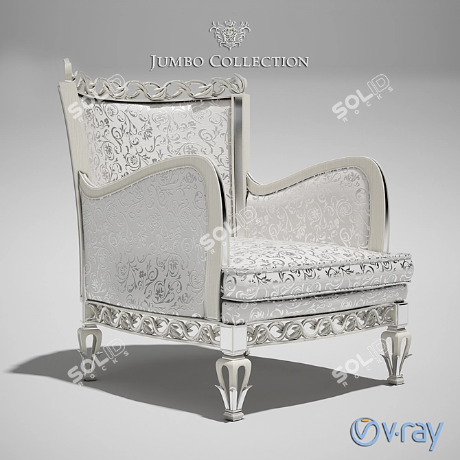 Luxurious Alchymia Jumbo Armchair 3D model image 1