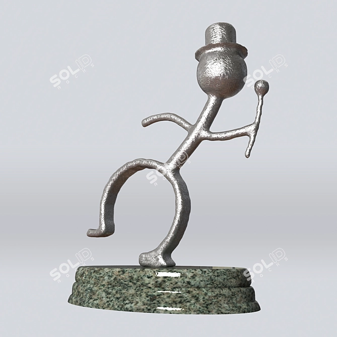 Graceful Dancer Figurine 3D model image 1