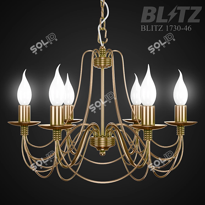 Blitz 1730-46 Vintage Chandelier 3D model image 1