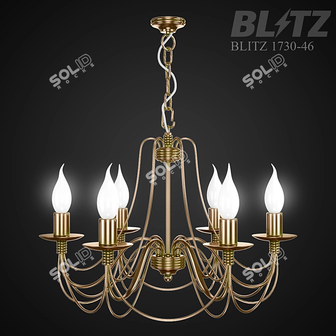 Blitz 1730-46 Vintage Chandelier 3D model image 3