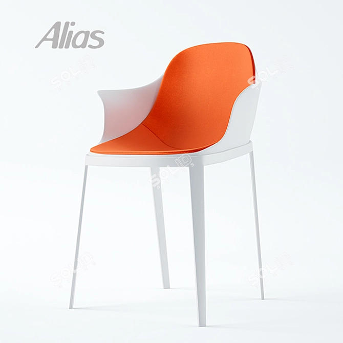 Sleek Elle Chair: Elegant Design 3D model image 2