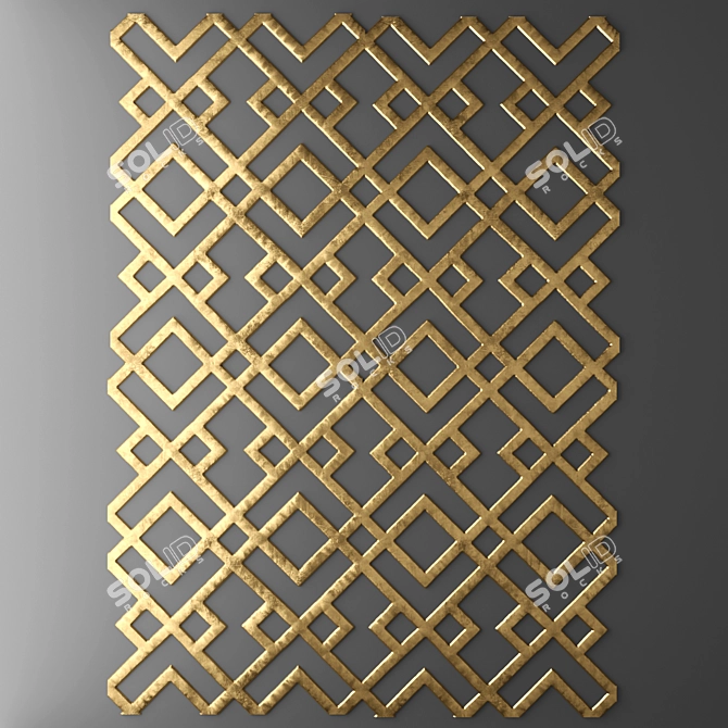 3D Wall Panel: Stylish Wall Decor 3D model image 1