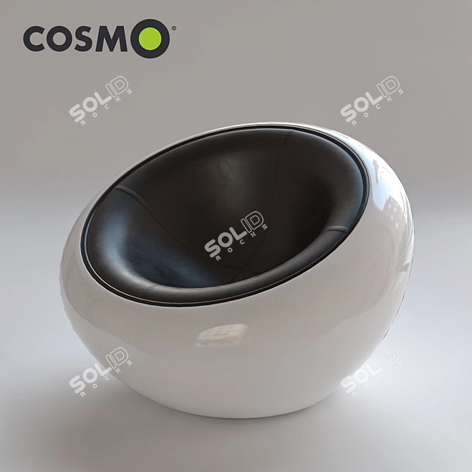 Cosmo Designer Half Dome Chair 3D model image 1