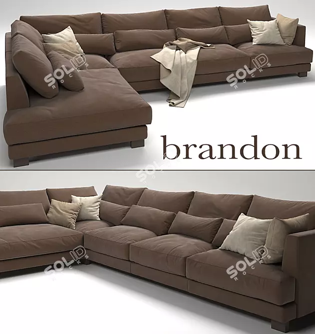 Title: Brandon Sofa: Stylish Comfort for Your Home 3D model image 1