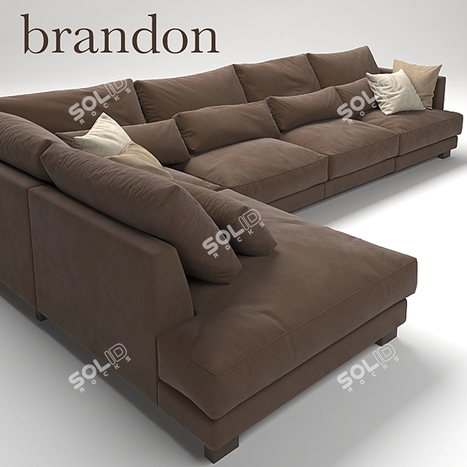Title: Brandon Sofa: Stylish Comfort for Your Home 3D model image 2