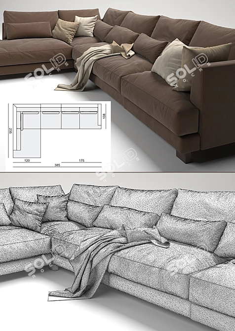 Title: Brandon Sofa: Stylish Comfort for Your Home 3D model image 3