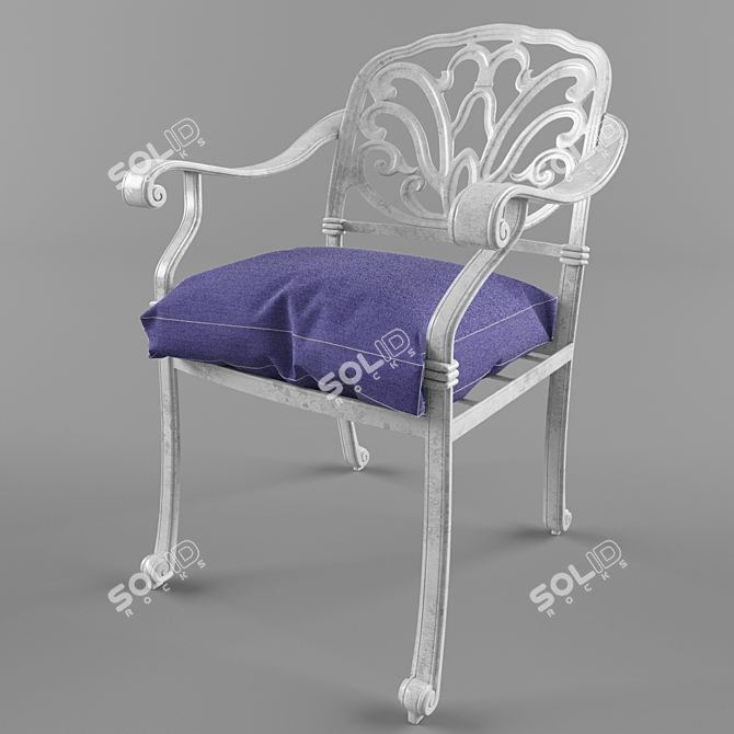 Elegant San Marino Chair 3D model image 1