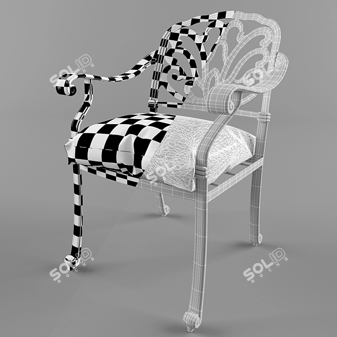 Elegant San Marino Chair 3D model image 3