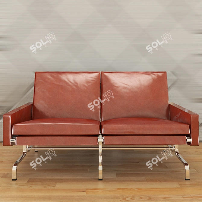 Luxury Leather Sofa: Exceptional Quality & Style 3D model image 3