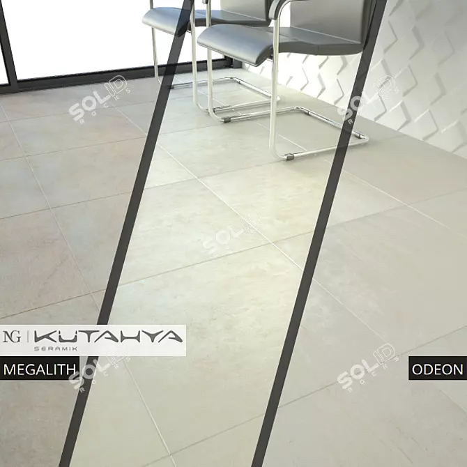 Megalith Noce and Odeon Glossy Tiles 3D model image 1