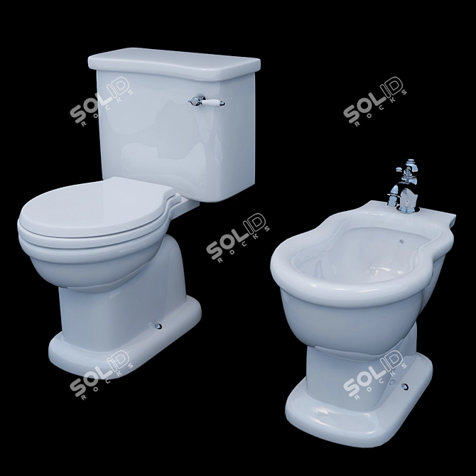 Elegant SBORDONI Palladio Bidet 3D model image 1