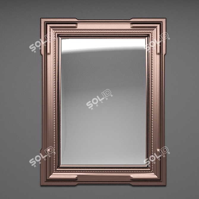 Sleek Open Frame Mirror 3D model image 1