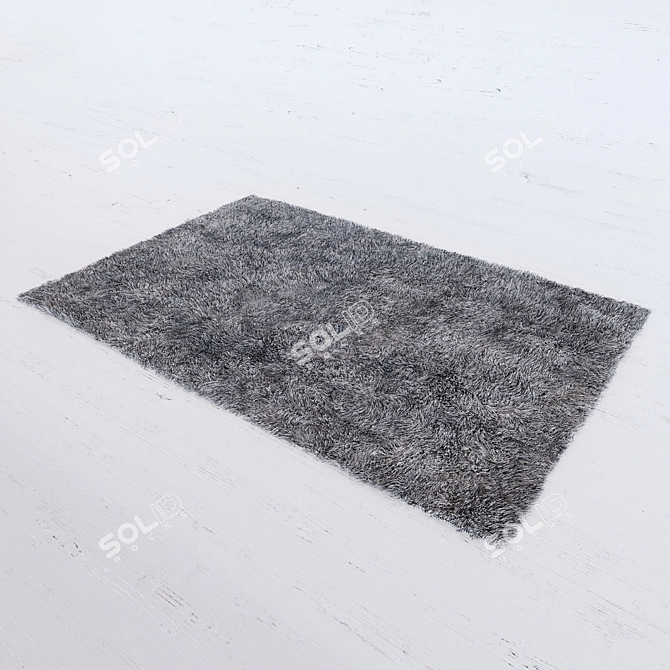 Fur-Geometric Grey Carpet 3D model image 1